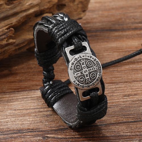 Black Single Leather Hand Bracelet For Men - Gift Idea Item | Buy Black Single Leather Hand Bracelet For Men - Gift Idea | SPOP Enterprise Global